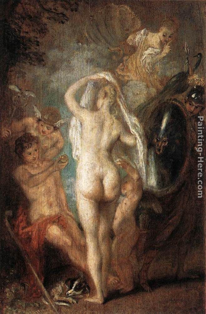The Judgement of Paris painting - Jean-Antoine Watteau The Judgement of Paris art painting
